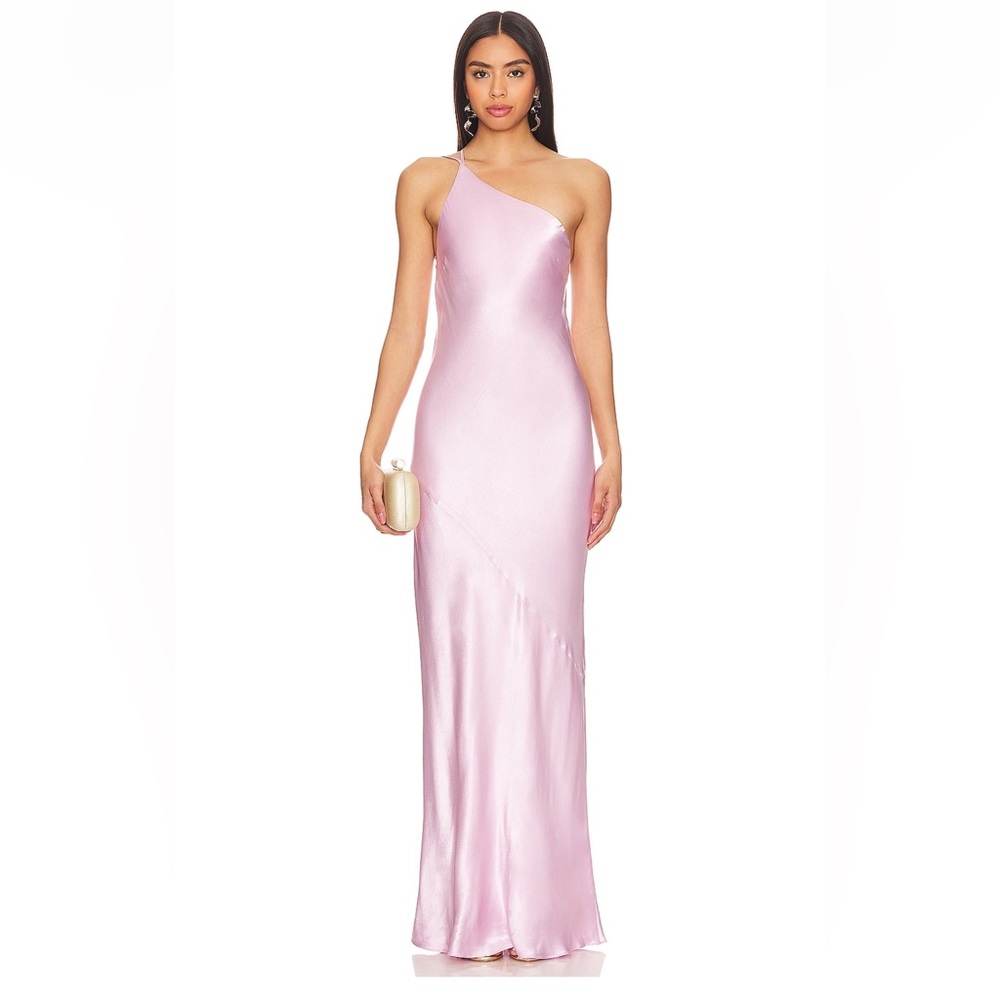 Shona Joy La Lune One Shoulder Cowl Back Gown